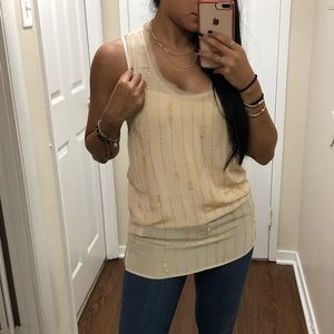 Forever 21 beaded chiffon tank